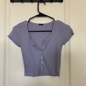 Brandy Melville Lavender Button-Down Top